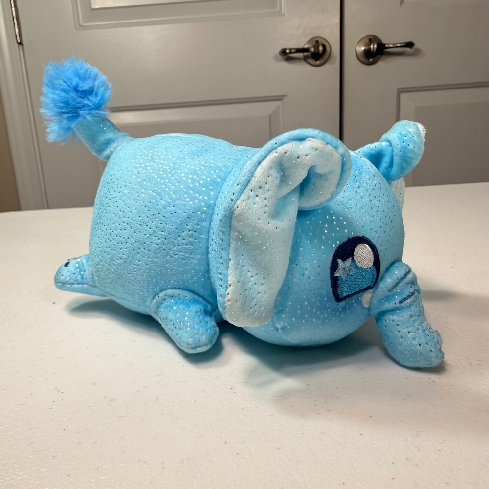 Aphmau Elephant MeeMeows Mystery Plush Sparkle Collection Blue Glitter 9" Toy